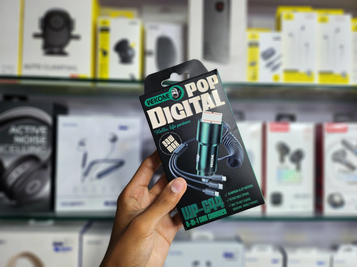 Shop Accessory Wekome Pop Digital Wp C44 3 In 1 33W Car Charger — Box Packed